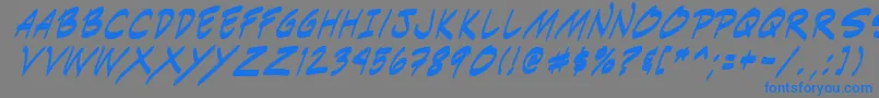 Czcionka Indiksi0 – niebieskie czcionki na szarym tle