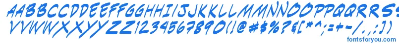 Indiksi0-Schriftart – Blaue Schriften