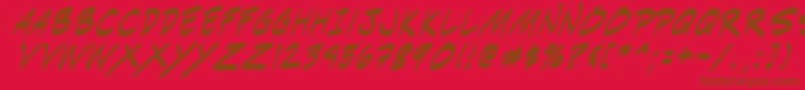 Indiksi0 Font – Brown Fonts on Red Background