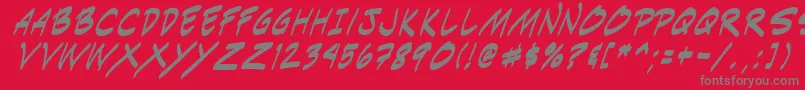 Indiksi0 Font – Gray Fonts on Red Background