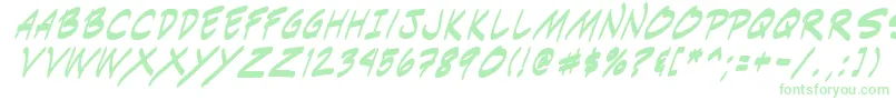 フォントIndiksi0 – 緑のフォント