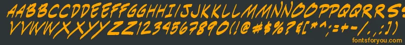 Шрифт Indiksi0 – оранжевые шрифты на чёрном фоне