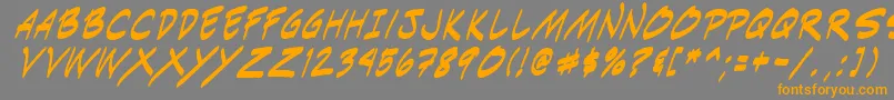 Indiksi0 Font – Orange Fonts on Gray Background