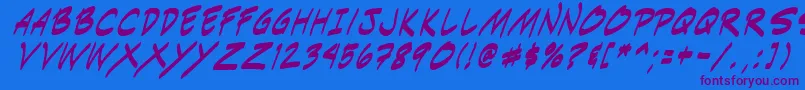Indiksi0 Font – Purple Fonts on Blue Background