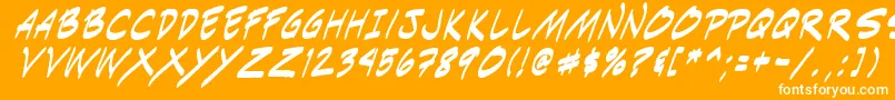 Indiksi0 Font – White Fonts on Orange Background