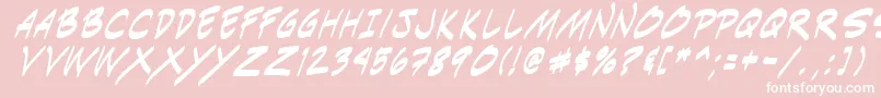Шрифт Indiksi0 – белые шрифты на розовом фоне