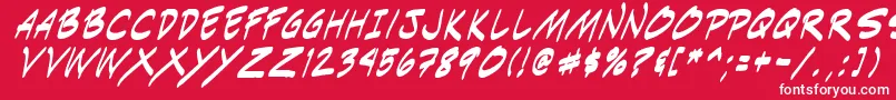 Indiksi0 Font – White Fonts on Red Background