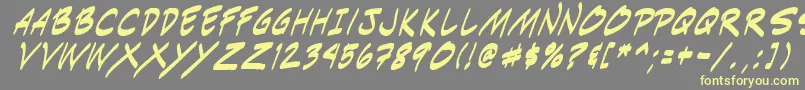 Czcionka Indiksi0 – żółte czcionki na szarym tle