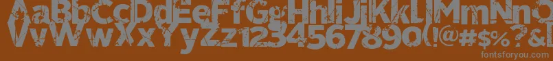 321perfect Font – Gray Fonts on Brown Background