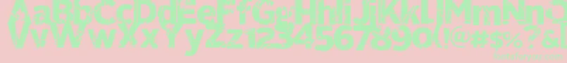 321perfect Font – Green Fonts on Pink Background