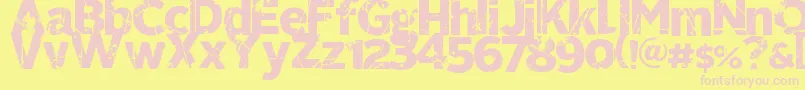 321perfect Font – Pink Fonts on Yellow Background