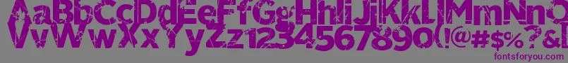 321perfect Font – Purple Fonts on Gray Background