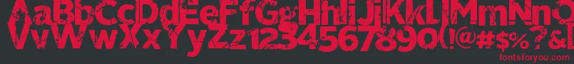 321perfect Font – Red Fonts on Black Background