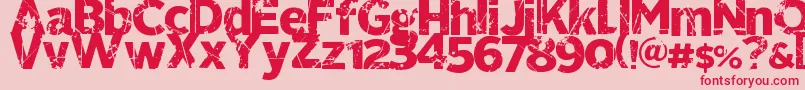 321perfect Font – Red Fonts on Pink Background