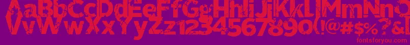 321perfect Font – Red Fonts on Purple Background