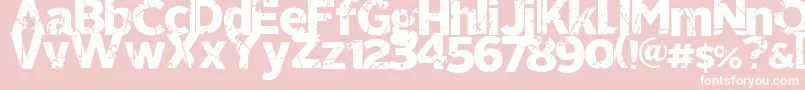 321perfect Font – White Fonts on Pink Background