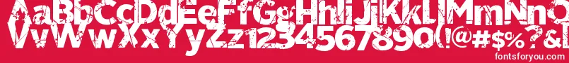 321perfect Font – White Fonts on Red Background