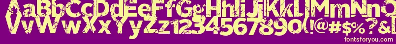 321perfect Font – Yellow Fonts on Purple Background