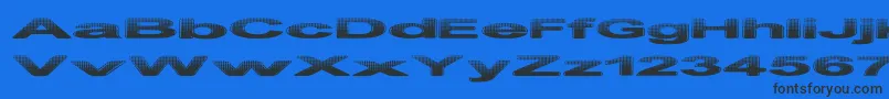 PhilteredPhont Font – Black Fonts on Blue Background
