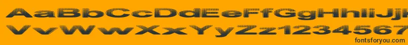 PhilteredPhont Font – Black Fonts on Orange Background