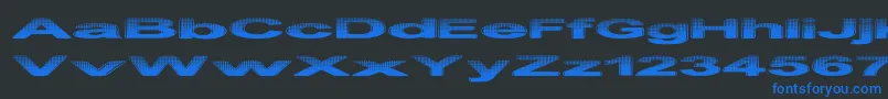 PhilteredPhont Font – Blue Fonts on Black Background