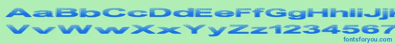 PhilteredPhont Font – Blue Fonts on Green Background