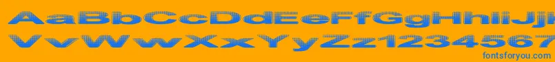 PhilteredPhont Font – Blue Fonts on Orange Background