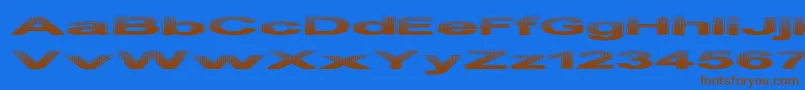 PhilteredPhont Font – Brown Fonts on Blue Background