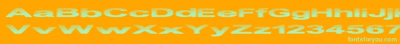 PhilteredPhont Font – Green Fonts on Orange Background