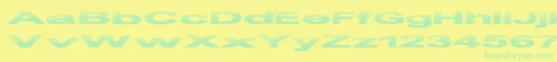 PhilteredPhont Font – Green Fonts on Yellow Background