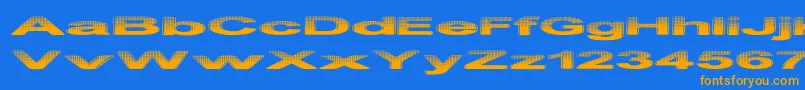 PhilteredPhont Font – Orange Fonts on Blue Background