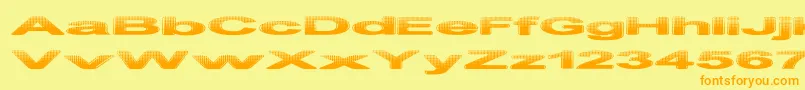 PhilteredPhont Font – Orange Fonts on Yellow Background