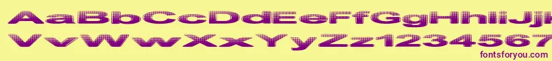 PhilteredPhont Font – Purple Fonts on Yellow Background