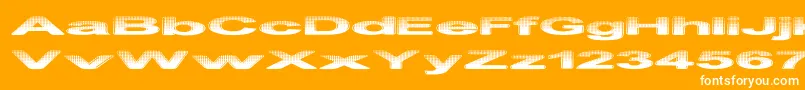 Fonte PhilteredPhont – fontes brancas em um fundo laranja