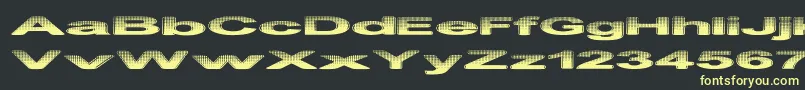 PhilteredPhont Font – Yellow Fonts on Black Background