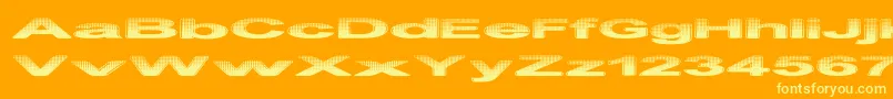 PhilteredPhont Font – Yellow Fonts on Orange Background