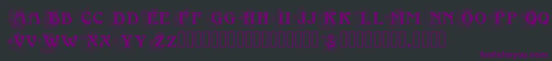 Шрифт Floralcapsnouveau – фиолетовые шрифты на чёрном фоне