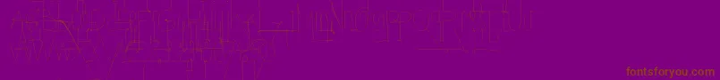 Yolasm Font – Brown Fonts on Purple Background
