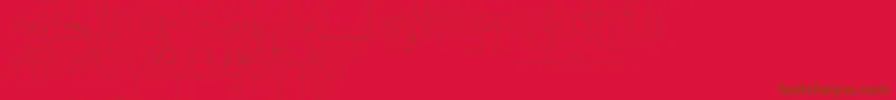 Yolasm Font – Brown Fonts on Red Background