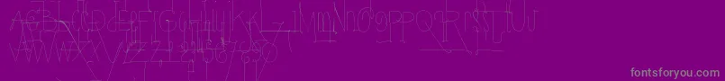 Yolasm-Schriftart – Graue Schriften auf violettem Hintergrund