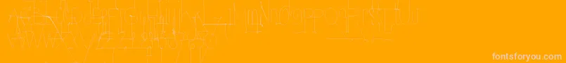 Yolasm Font – Pink Fonts on Orange Background