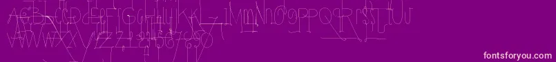 Yolasm-Schriftart – Rosa Schriften auf violettem Hintergrund