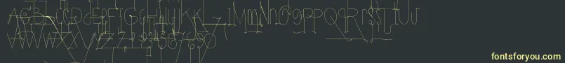 Шрифт Yolasm – жёлтые шрифты на чёрном фоне