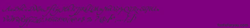 Czcionka YevidaPotens – czarne czcionki na fioletowym tle