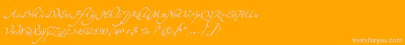 Weitere Informationen zur YevidaPotens-Schriftart YevidaPotens-Schriftart – Rosa Schriften auf orangefarbenem Hintergrund