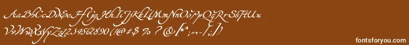 YevidaPotens Font – White Fonts on Brown Background