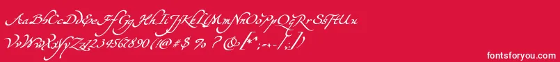 YevidaPotens Font – White Fonts on Red Background