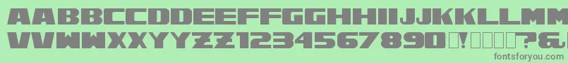 Alpenkreuzer Font – Gray Fonts on Green Background