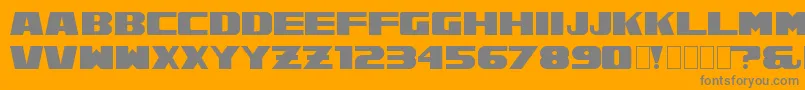 Alpenkreuzer Font – Gray Fonts on Orange Background