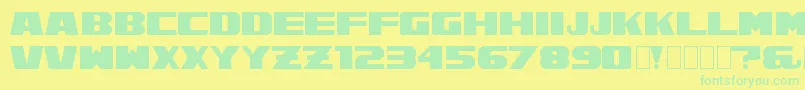 Alpenkreuzer Font – Green Fonts on Yellow Background